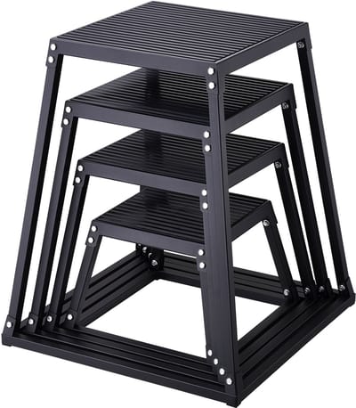 Plyometrische Springboxen, 12/18/24/30 Inch, Antislip Platform voor Thuisgymnastiektraining, Zwart, voor Krachttraining
