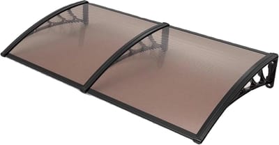 Waterdichte Deurluifel - Regenbescherming Buiten - Bescherming Entree - UV-Bestendig Polycarbonaat - 60 x 100 cm - Bruin