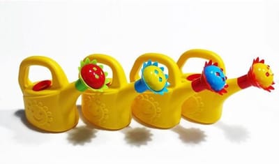Kinder Gieter - Sproeifles Speelgoed - Buiten Spelen - Roterend Bloem Tuitje - 18 cm - Geel
