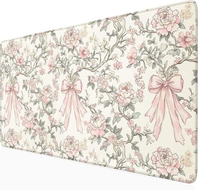 Bureauonderlegger Bloemen - Grote muismat Kantoor - Bureau organiseren - Waterbestendig oppervlak - 80 x 40 cm - Multicolor