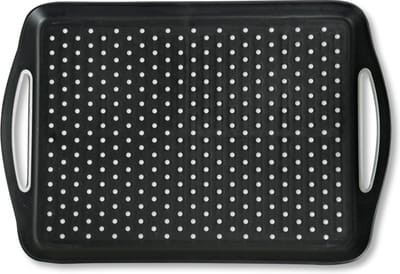 Dienblad Rechthoekig - Anti-slip Dienblad - Diep dienblad met antislip - Met handvatten - 45.5 x 32 x 4.5 Cm - Kleur: Zwart