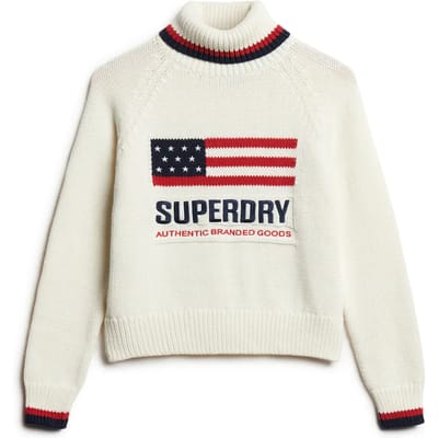 Superdry AMERICANA ROLL NECK KNIT Dames Trui - Maat XS