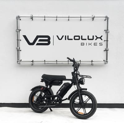 Vilolux® Fatbike electrisch Ultra - Dubbele accu - Voorrek - Zwart zadel - Legaal - Rijklaar - Niet opvoerbare fatbikes - Groot LCD display - NFC vergrendeling - 2 Jaar garantie - Hydraulische remmen - Alarm - City Banden