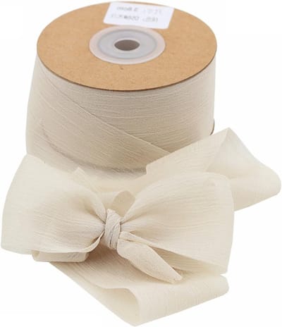 Chiffon Decoratieve Lint 3.8 x 22.8 m, Semi-Transparant en Glanzend voor Bruiloft, Verjaardag en Versiering