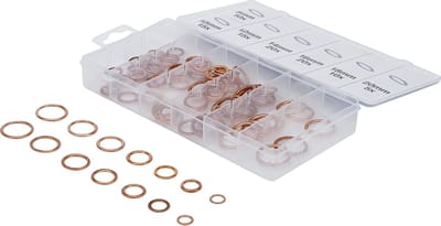 O ringen assortiment - Koperen ringen - hol - betere afdichting - 95 stuks - BGS9313