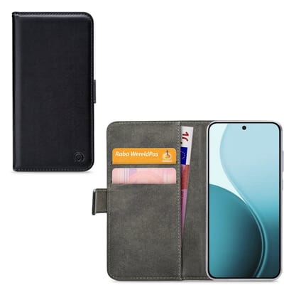 Mobilize Telefoonhoesje geschikt voor OPPO Reno 14 Pro Hoesje | Mobilize Classic Gelly Bookcase Portemonnee | Pasjeshouder voor 2 Pasjes | Telefoonhoesje voor Pinpas / OV Kaart / Rijbewijs - Zwart