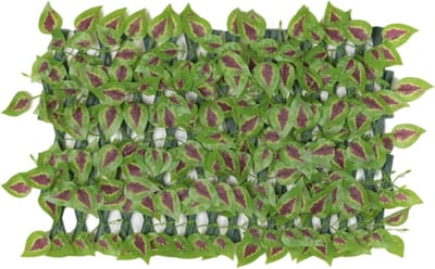 Rooster met Kunstbladeren - Privacy Scherm Tuin - Terras Aankleden - Flexibel Uitbreidbaar - 30 x 40 cm - Groen