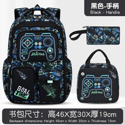 3 Stuks Kinderen Schoolrugzak Kinderen Schooltassen Set Jongens Basisschool Rugzak met Lunchtas Schooltas Boekentas Kinderen Mochilas