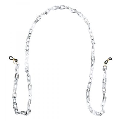 Brillenkoord - Marmerlook – Brillenketting voor Bril & Zonnebril – Dames – Fashion Accessoire - Dames brillenkoord - Brillenketting - Zwart - wit - grijs