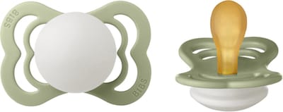 BIBS Supreme Glow in the dark Sage Natuurrubber maat 1 0-6 maanden 1 stuk
