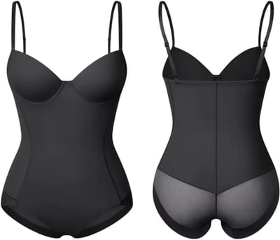 Shapewear bodysuit dames – corrigerend ondergoed buik controle, body shaper met butt lifter, taille trainer & afslankend corrigerend ondergoed - Zwart - Maat S