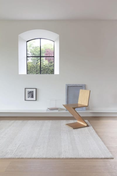 LIGNE PURE Ray – vloerkleed – tapijt – Handgeweven – wol  - eco – modern – Grijs - 140x200