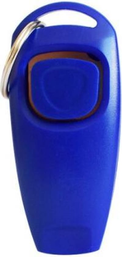 Luxe clicker met fluit - 2 in 1 Hondentrainer - Met bevestigingsring - Hond trainen met een clicker en fluit - Honden trainer - Donkerblauw - Puppy klikker - Puppy trainen - Kattentrainer - Trainingshulp voor huisdieren