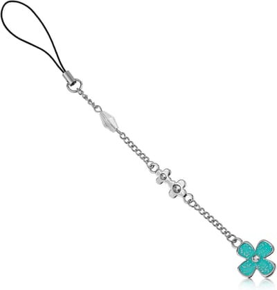 Telefoonhanger - Geluksbloem - Vierbladige Klaver - Telefoonband - Ornament - Accessoires - Verjaardag Kerstmis Thanksgiving - Hangend - Telefoondecoratie - Geschikt voor Auto - 18 cm Lang - Kleur rood - Hoogwaardig materiaal