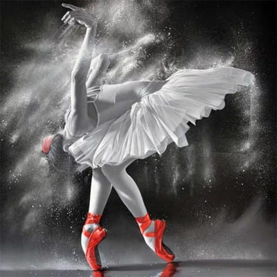 Point de croix cygne danse photo décor à la maison cadeau complet rond bricolage diamant peinture point de croix gratuit 30x30CM gray
