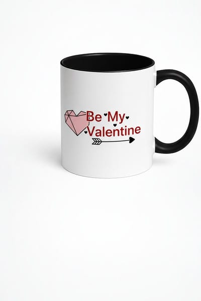 Be My Valentine Mok met Liefdeshart en Pijl | Romantisch Valentijnscadeau Beker
