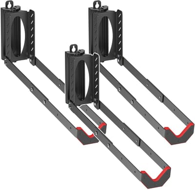 Maclean MC-498 - Set van 3 stuks Fietsbeugel - Fietsenrek wandbevestiging 35kg - zwart
