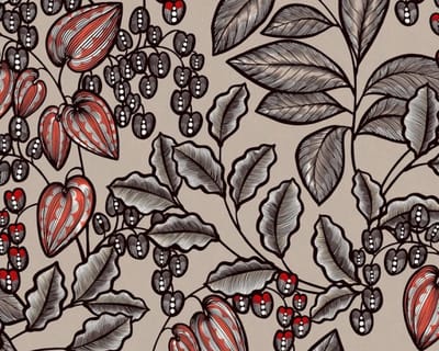 SCANDINAVISCHE LOOK BLADEREN BEHANG | Retro - meerkleurig beige - "Architects Paper" A.S. Création Floral Impression