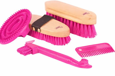 Harry's Horse - Borstelset 5 delig - Hout - Roze