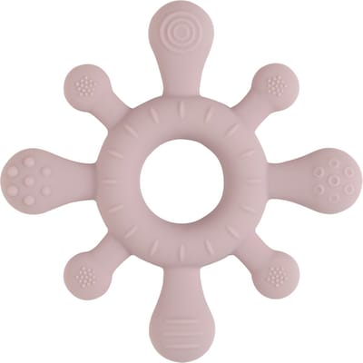 Baby's Only Siliconen baby bijtring - Bijtspeeltje blossom - Oud Roze - Baby cadeau