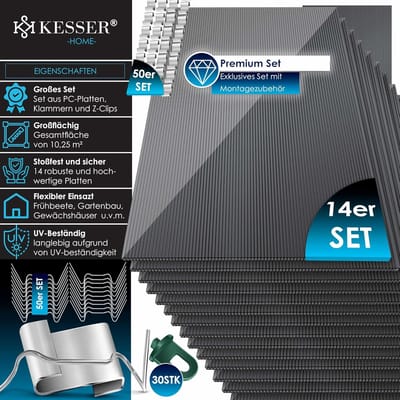 14x Polycarbonaat Dubbelwandige Platen 4mm (10,25 m²) UV-Bestendig voor Serre en Carport