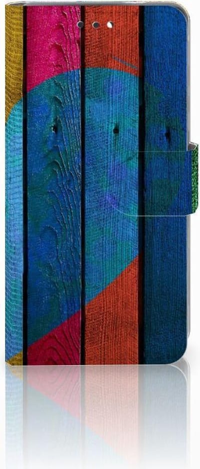 Nokia 3.1 (2018) Book Style Case Wood Heart - Cadeau voor je Vriend