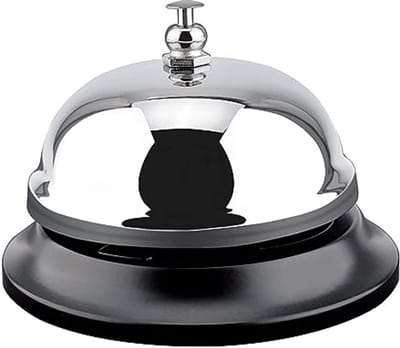Bel voor Service - Bel Drukknop - Hulp Vragen - Roestvrij Staal - 8 x 5 cm - Zilver