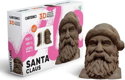 CARTONIC- Santa Claus- 3D puzzel- Speelgoed - DIY- Creatief - Karton - Voor kinderen en volwassenen