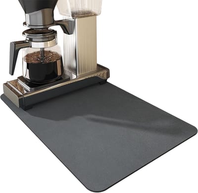 30 x 50 cm, siliconen afdruipmat, absorberende droogmat voor servies, toonbank, bar, grijs