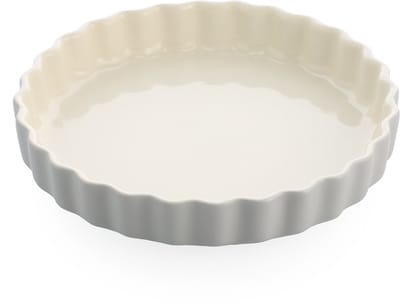 Dagelijkse kost taartvorm voor appeltaart - 27 cm - Aardewerk/steengoed - Ovenbestendig tot 260°C - vaatwasserbestendig - lichtgrijs