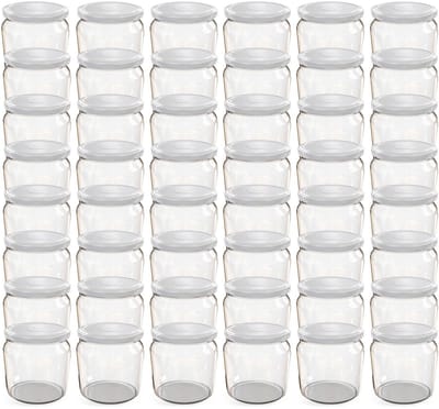 Oputec 48x 360ml inmaakpotten / voorraadpotten TO Ø 82 mm – glazen jampotten – metalen schroefdeksel wit – conservenpotten