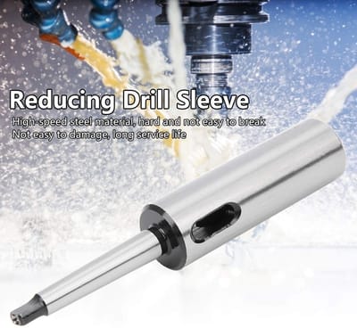Dailygoods - Morsekegel-boorhuls-adapterhouder - Sneldraaistaal - 50 hardheid - MT1-MT2 formaat - CNC-bevestiging - Precisie boorgids - Geschikt v...