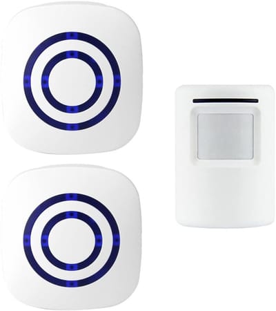 Bewegingssensor Deurbel - Ingangsdetector Alarm - Winkel Welkom Melder - Draadloze Installatie - 70 Meter Bereik - Wit