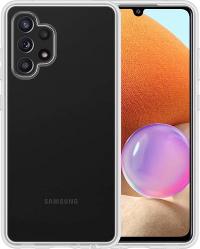 Hoesje - Geschikt voor Samsung Galaxy A32 5G - Sterk & Shockproof - Siliconen Case - Hoes Cover - Telefoonhoes - Transparant