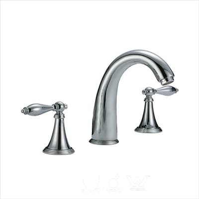 Hudor Badkraan met Handdouche - 3-Gats Opbouw - 100% Messing Verchroomd - Keramische Cartridge - UPC Gecertificeerd - Waterbesparend met hoge kwaliteit Beluchter