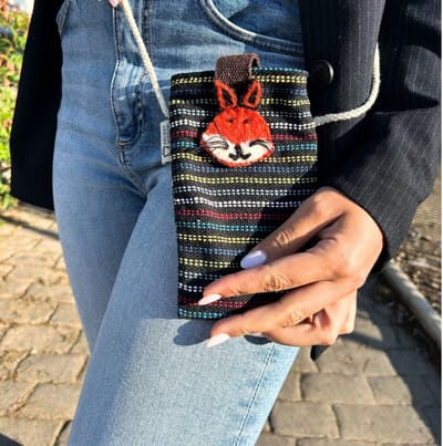 Telefoonhouder Tas Zwart en Multi - vos decor