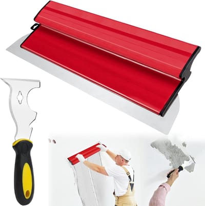 Vlakke Spatel 40 Cm Roestvrij Staal Met Ergonomische Z-Greep Voor Grote Werkruimte Wanddecoratie Bouwgereedschap