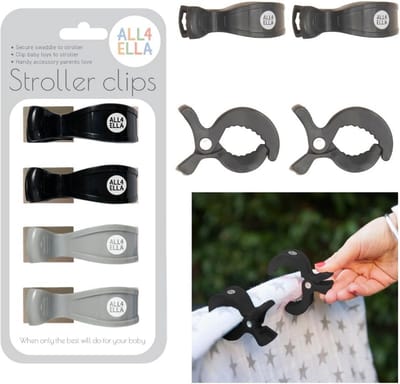 Universele Clips voor Kinderwagen en Wandelwagen (4 Stuks) - Bevestiging voor Muts en Deken