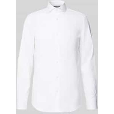 BOSS Hank slim fit overhemd - popeline - wit - Strijkvriendelijk - Boordmaat: 40