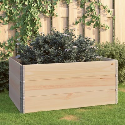 vidaXL - 3 - st - Plantenbakken - verhoogd - 80x120 - cm - massief - grenenhout