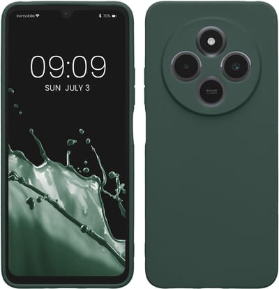 kwmobile telefoonhoesje geschikt voor Xiaomi Redmi 14C / Poco C75 - Hoesje voor smartphone - Precisie camera uitsnede - In mosgroen