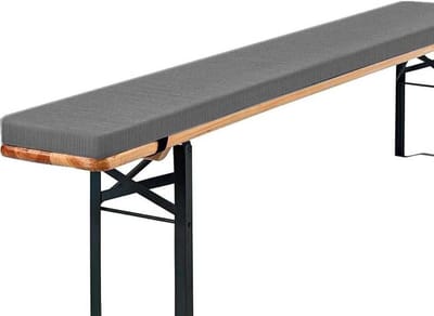 Bankkussenhoes - Zitkussen - Buiten Ontspannen - Wasbare Rits - 180x30cm - Grijs
