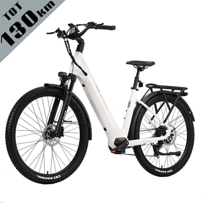 TTGO Z3 Elektrische Fiets - 250W Motor - 48V15Ah Accu - 27.5 Inch Banden - Max Snelheid 25km/u - Max Bereik 110-120km - Shimano 7 Versnellingen - Wit