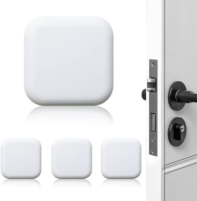 4-pack, deurstopper, wandbeschermer, dempingskussen, deurklink, deurklinkbumper, zelfklevende demper, zacht rubberen kussen voor thuiskantoor
