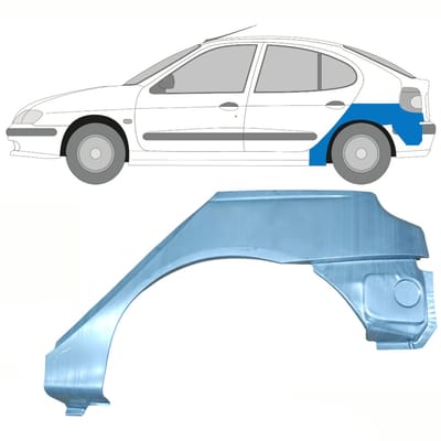 Reparatiepaneel achterspatbord voor Renault Megane I Scenic 1995-2003 / Links