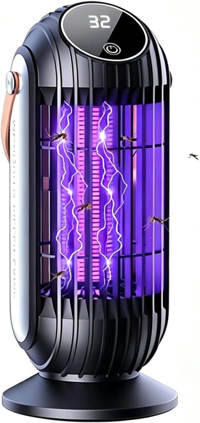Elektrische Muggenlamp - USB Oplaadbare Vliegenvanger met UV Licht en Nachtlamp - Intelligente Insectenverdelger voor Huis, Tuin en Camping