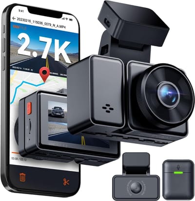 RUX® Dual Dashcam - Voor en Achter Camera – Auto Camera Met Nachtzicht – Zwart - 9cm x 8cm x 3cm; 900 g