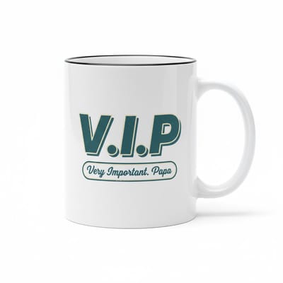 VIP Papa Mok 330ml – “Very Important Papa” – Premium Cadeau voor Vaderdag, Verjaardag & Waardering