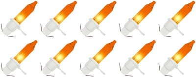 OE Lightning Reserve Kerstlampjes - 10 stuks - Witte Insteek Fitting - 2.5V/0.425W - Oranje Licht