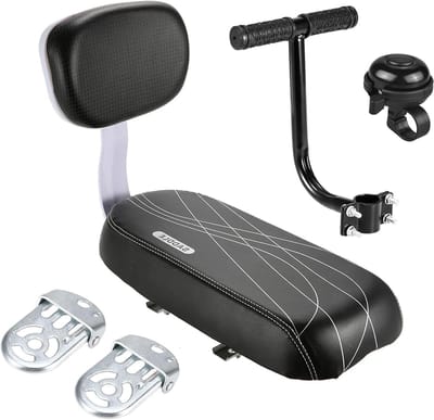 Kinder Fietsstoel - Fietszitje Kind - Samen Fietsen - Met Rugleuning - Tot 45 kg - Zwart